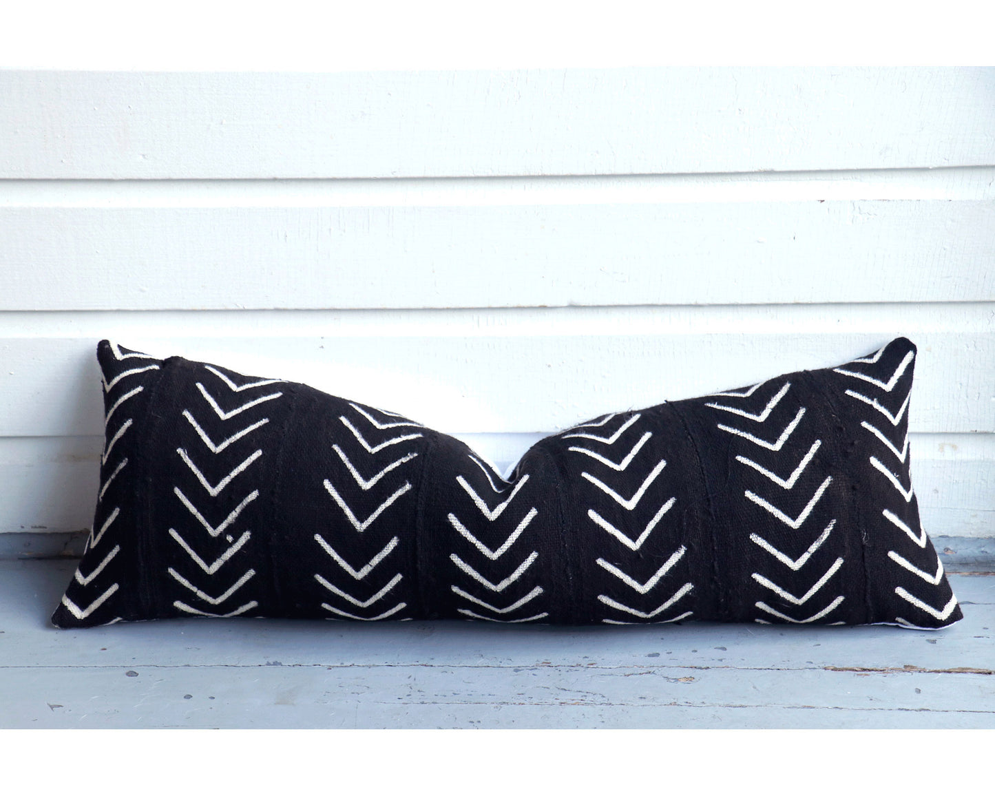 Authentic African Mudcloth Black and White Throw Pillows