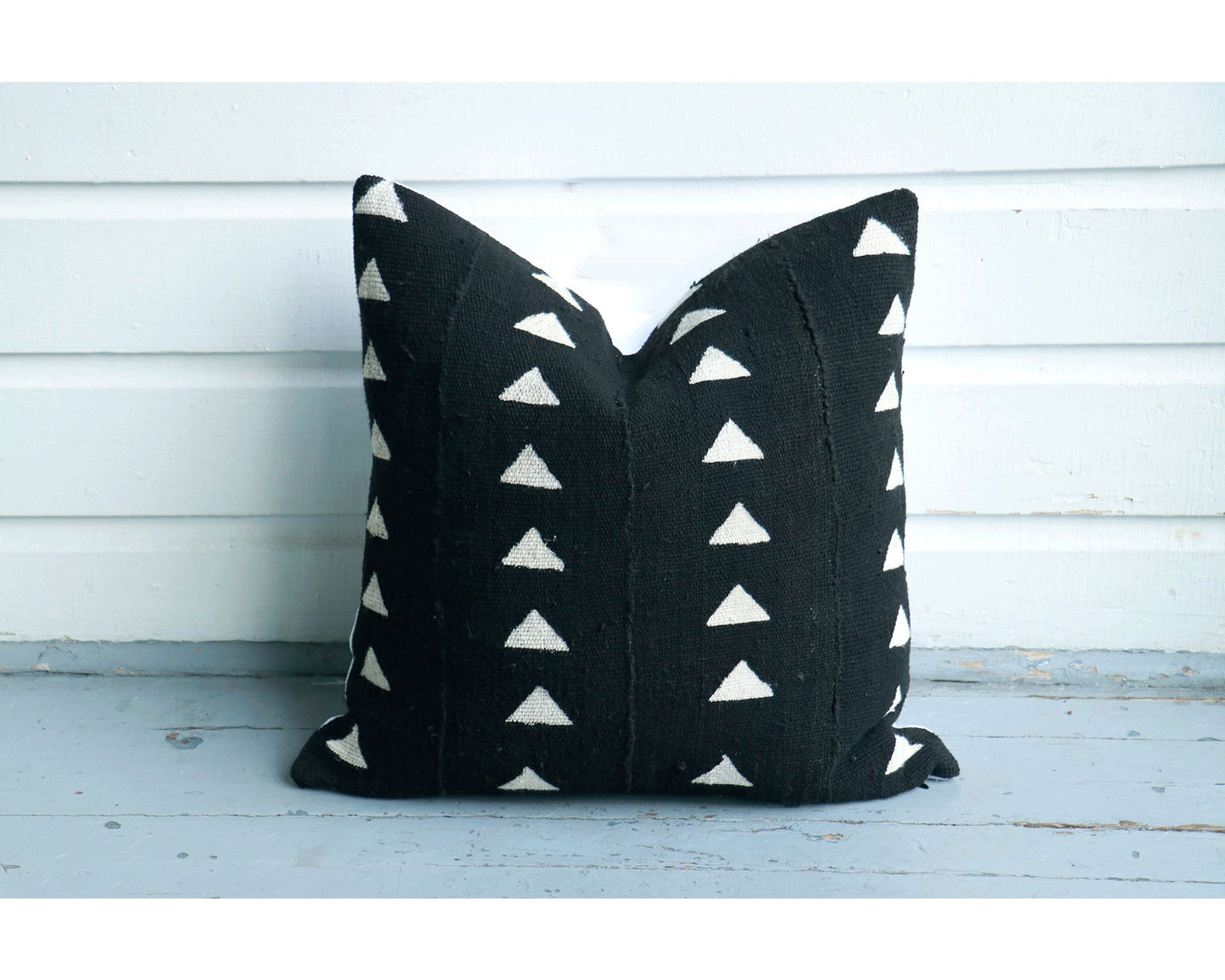 Authentic African Mudcloth Black and White Throw Pillows