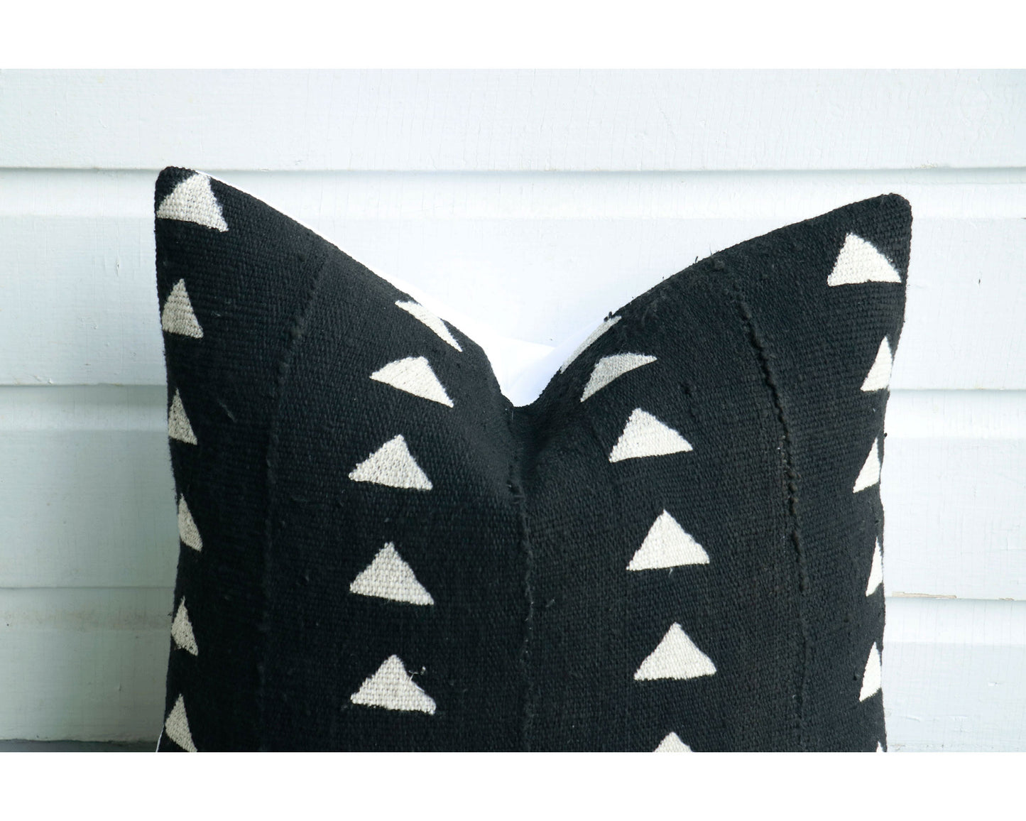 Authentic African Mudcloth Black and White Throw Pillows