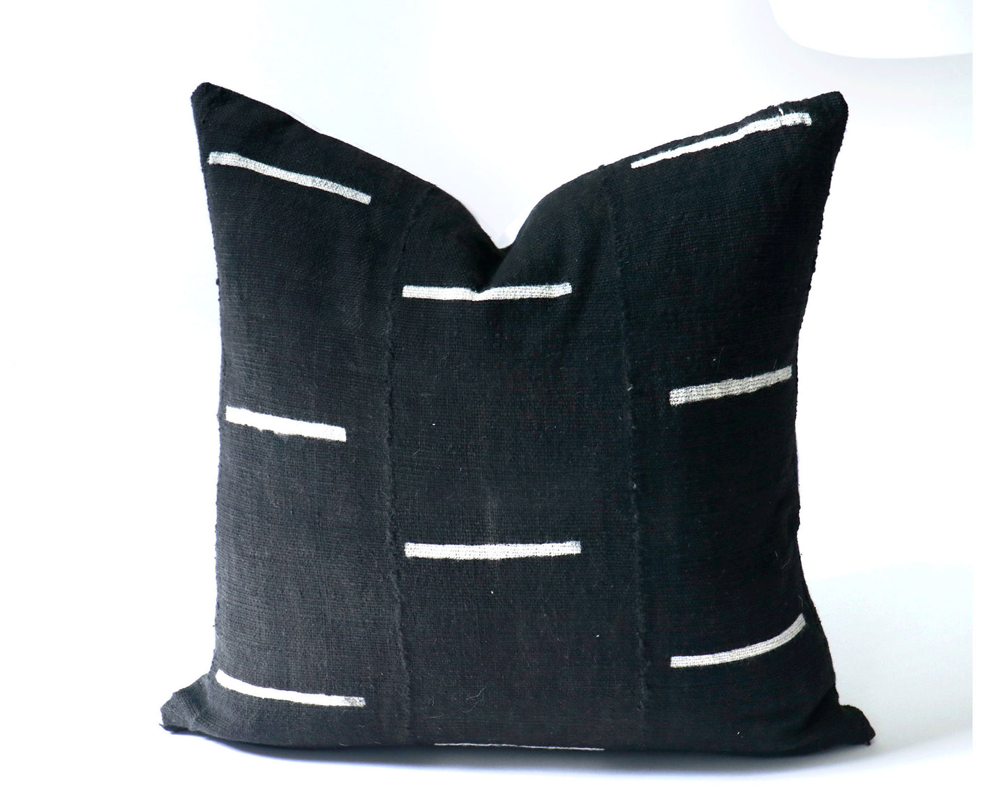 Authentic African Mudcloth Black and White Throw Pillows