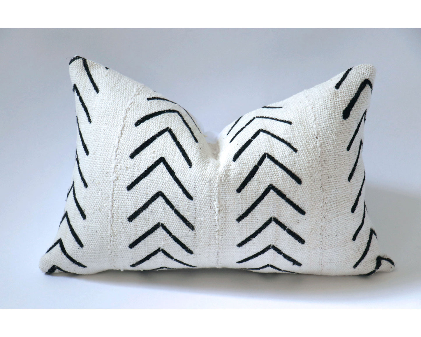 Authentic African Mudcloth Black and White Throw Pillows